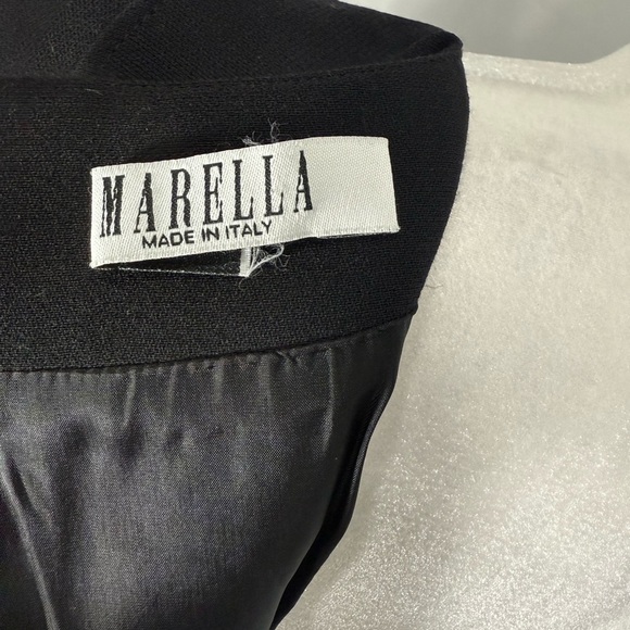 Marella Italian Black Mini Dress Short Sleeve Size 4 - Picture 3 of 8